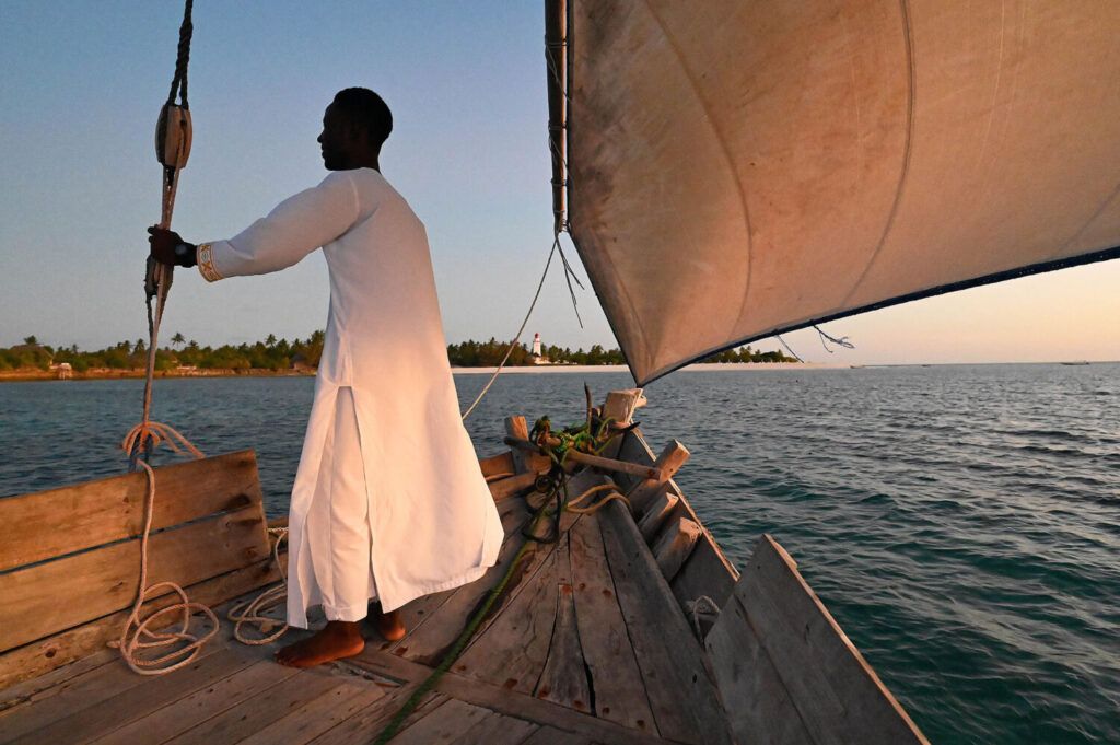 croisière en boutre au large de l'île de fanjove en Tanzanie